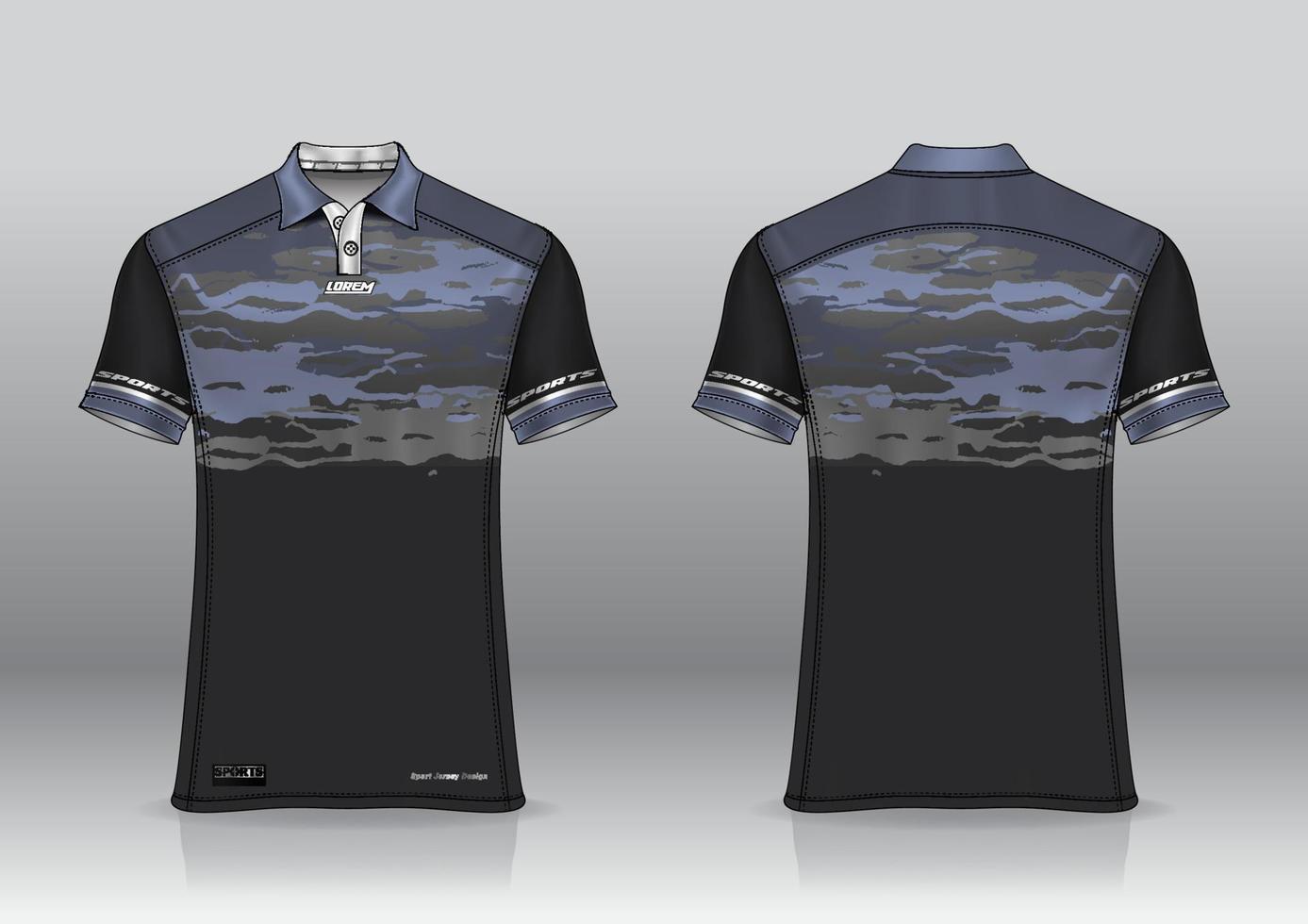 conception uniforme de polo pour les sports de plein air vecteur