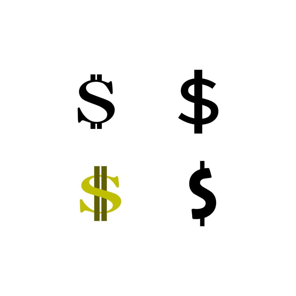 symbole du dollar logo illustration vectorielle vecteur