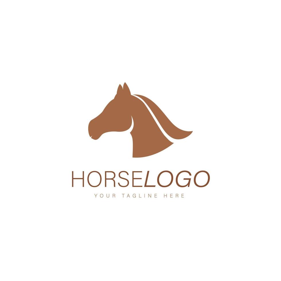 cheval logo design illustration icône symbole graphique vecteur