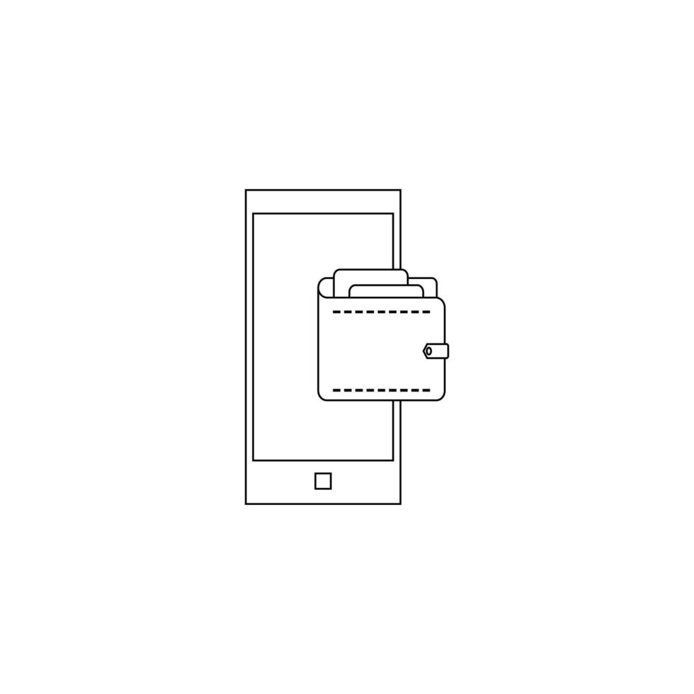 conception d'illustration vectorielle d'icône de portefeuille vecteur