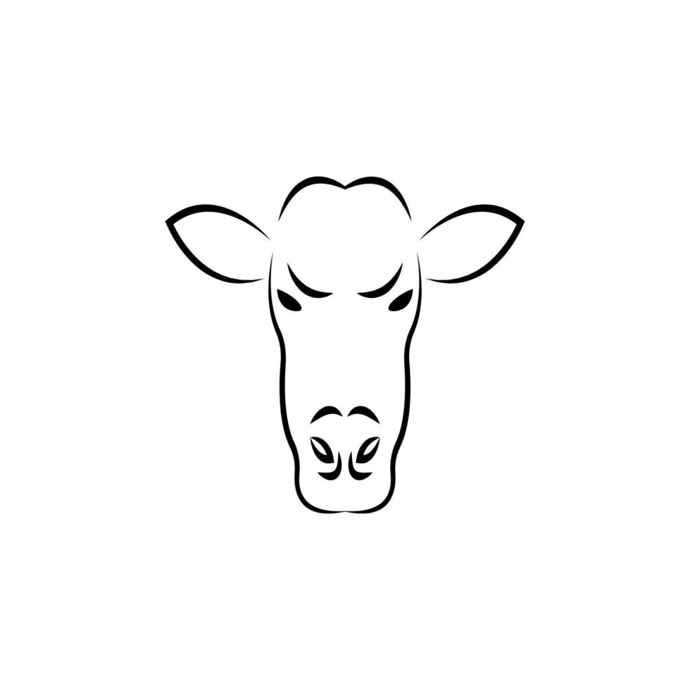 conception d'illustration vectorielle icône vache vecteur