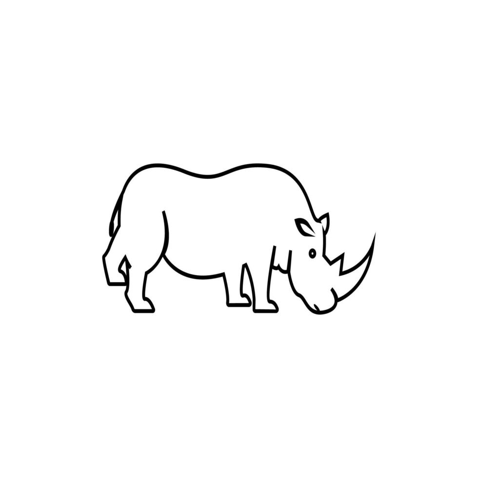 illustration de rhinocéros pour la journée de la faune vecteur