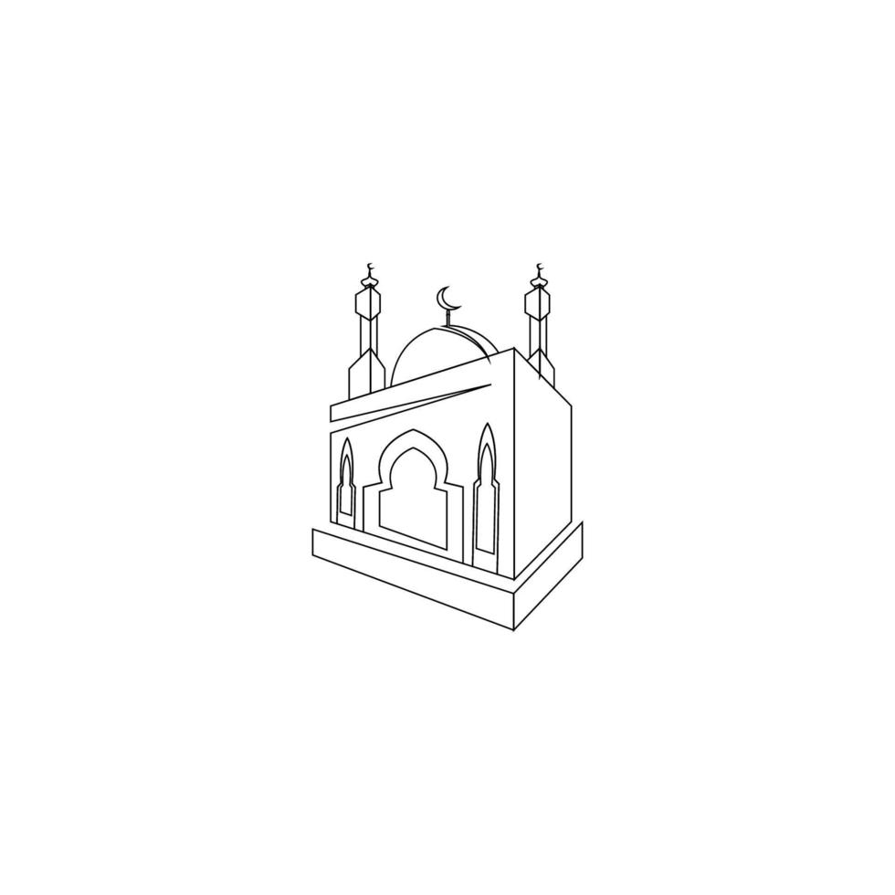 logo de la mosquée image conception d'illustration vectorielle vecteur