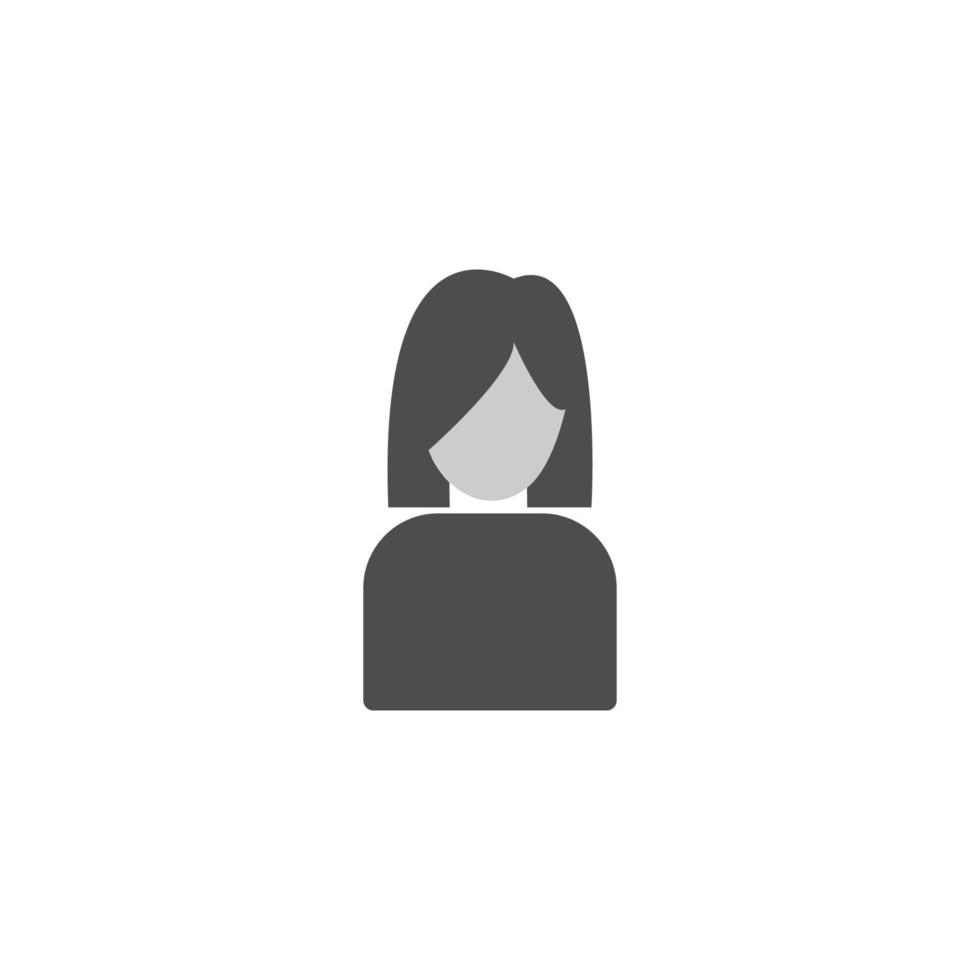 création de logo d'image d'icône féminine vecteur