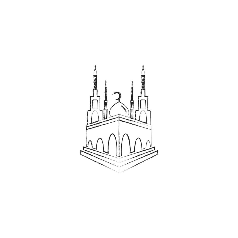 logo de la mosquée image conception d'illustration vectorielle vecteur