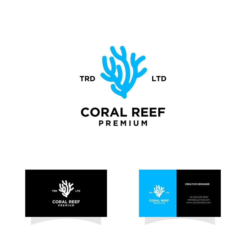 création de logo de récif corallien vecteur