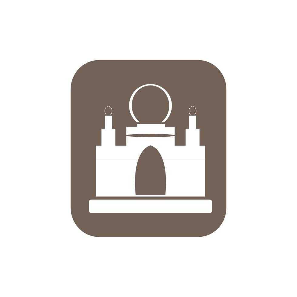 icône de dessin de mosquée conception d'illustration vectorielle vecteur
