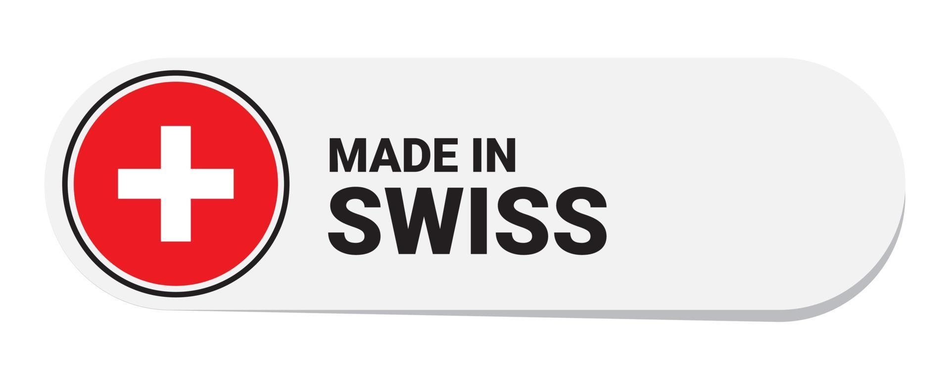 icône fabriquée en suisse, isolée sur fond blanc vecteur