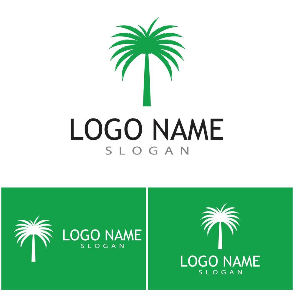 modèle de logo dattier icône vector illustration