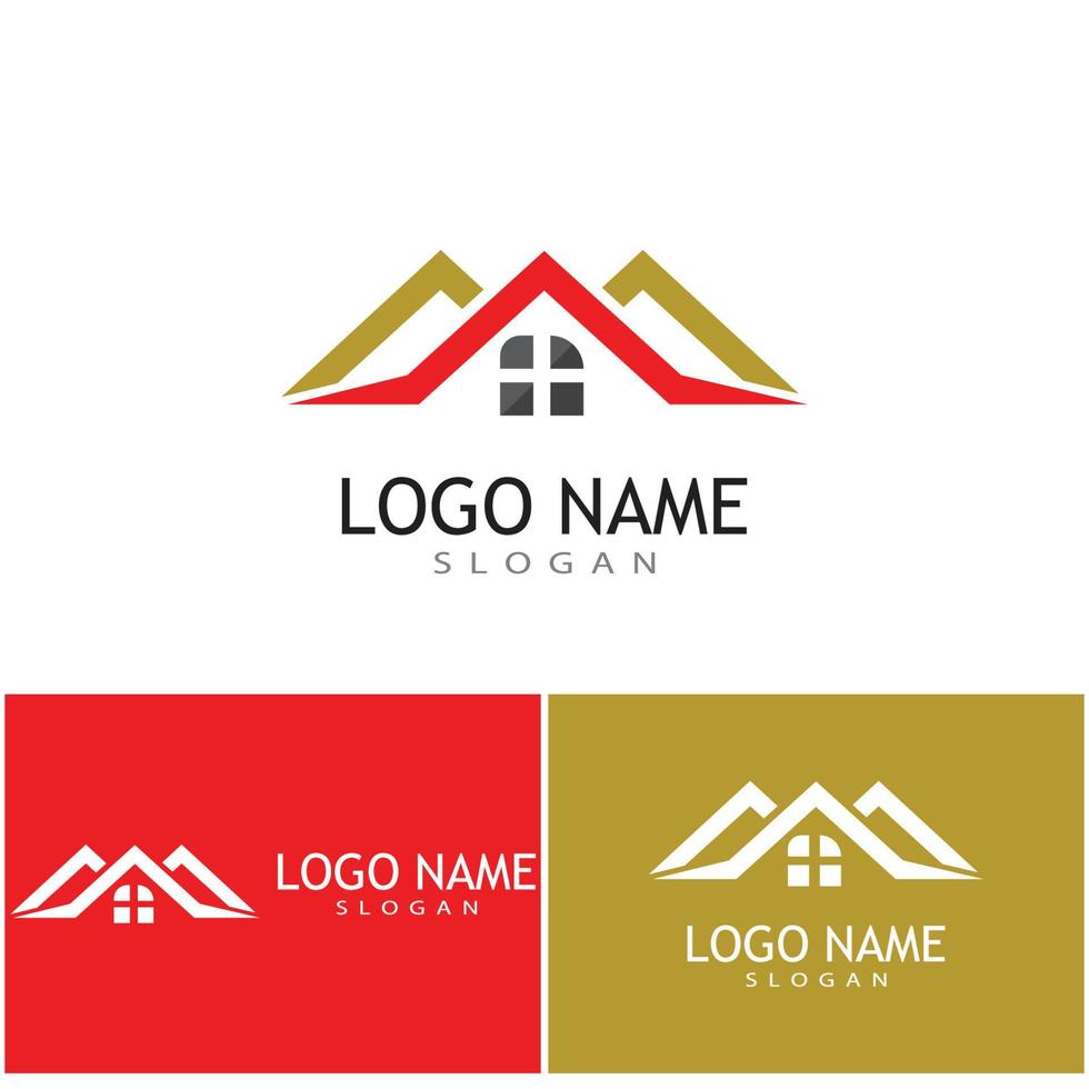 création de logo de propriété et de construction vecteur