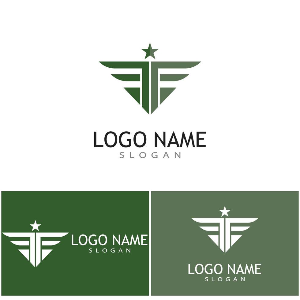 modèle de logo de conception d'illustration vectorielle icône militaire vecteur