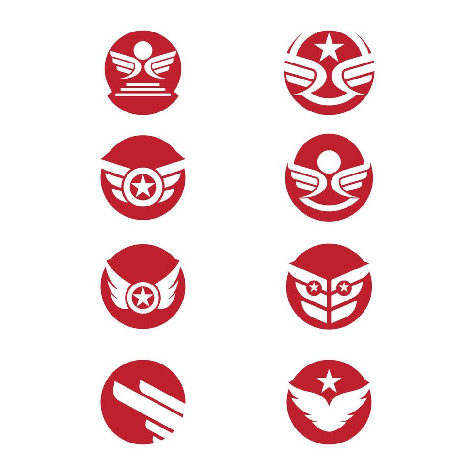 aile logo modèle vecteur icône illustration design