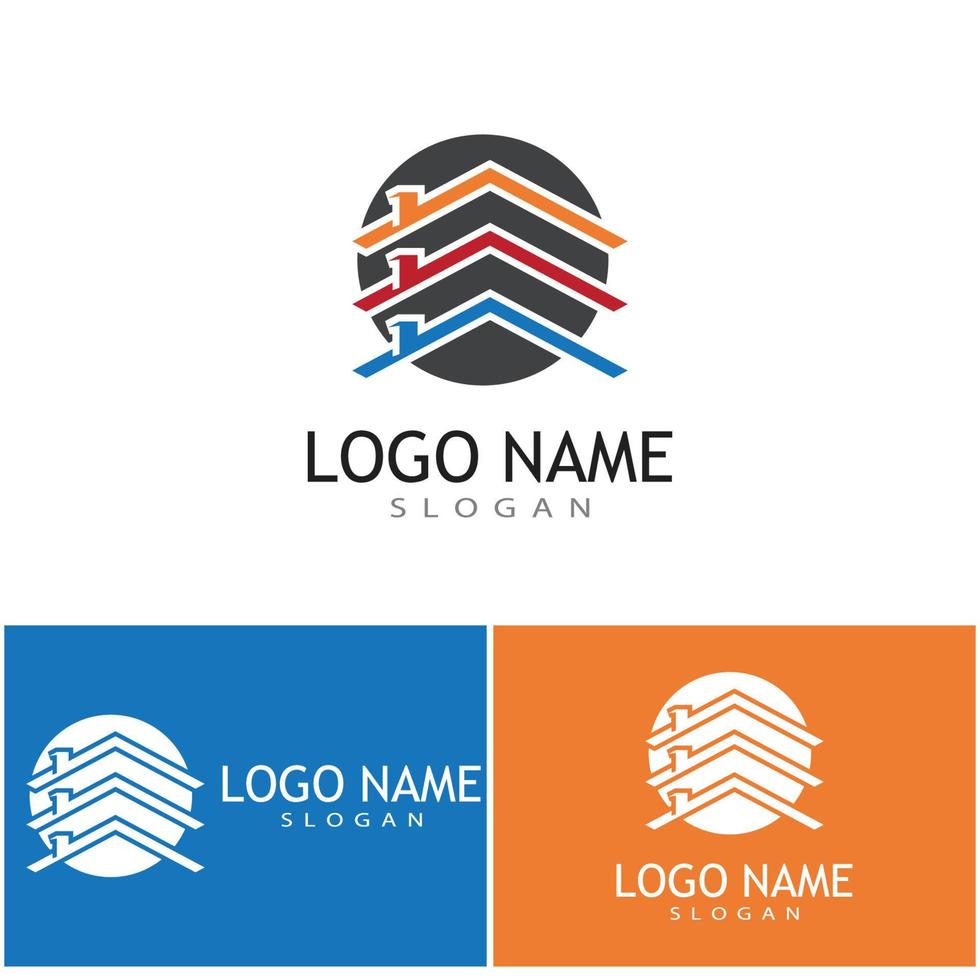 création de logo de propriété et de construction vecteur