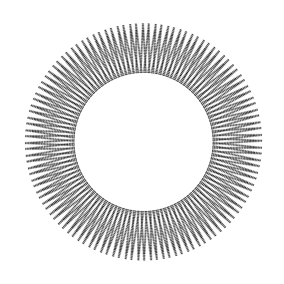 cadre rond en forme de soleil avec dessin vectoriel isolé de rayons