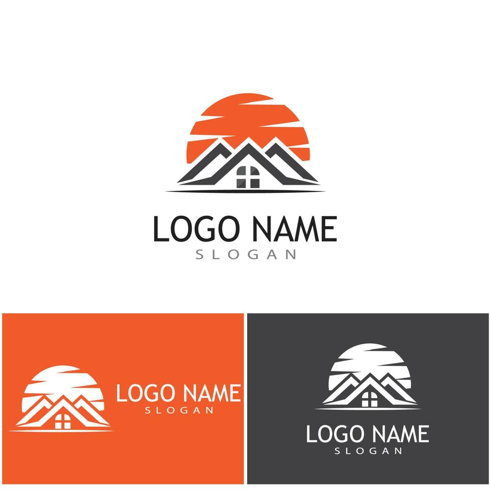 création de logo de propriété et de construction vecteur