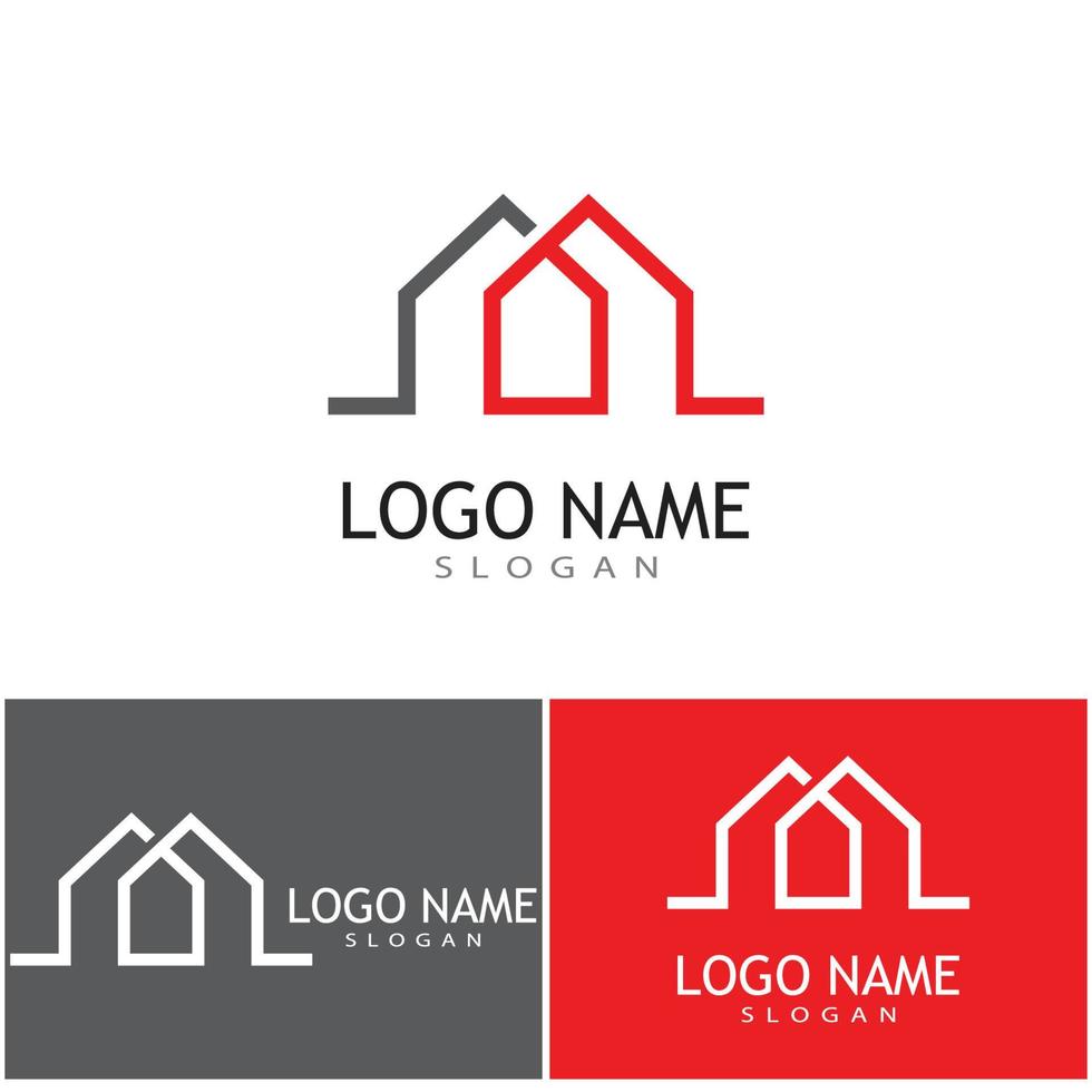 création de logo de propriété et de construction vecteur