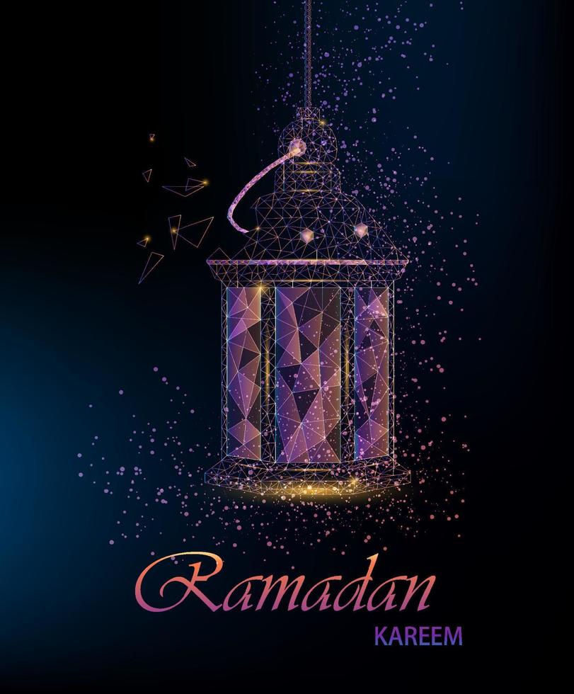 ramadan kareem belle carte de voeux vecteur