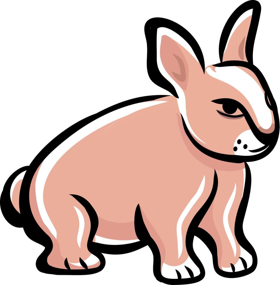 croquis de lapin. illustration vectorielle dessinés à la main vecteur