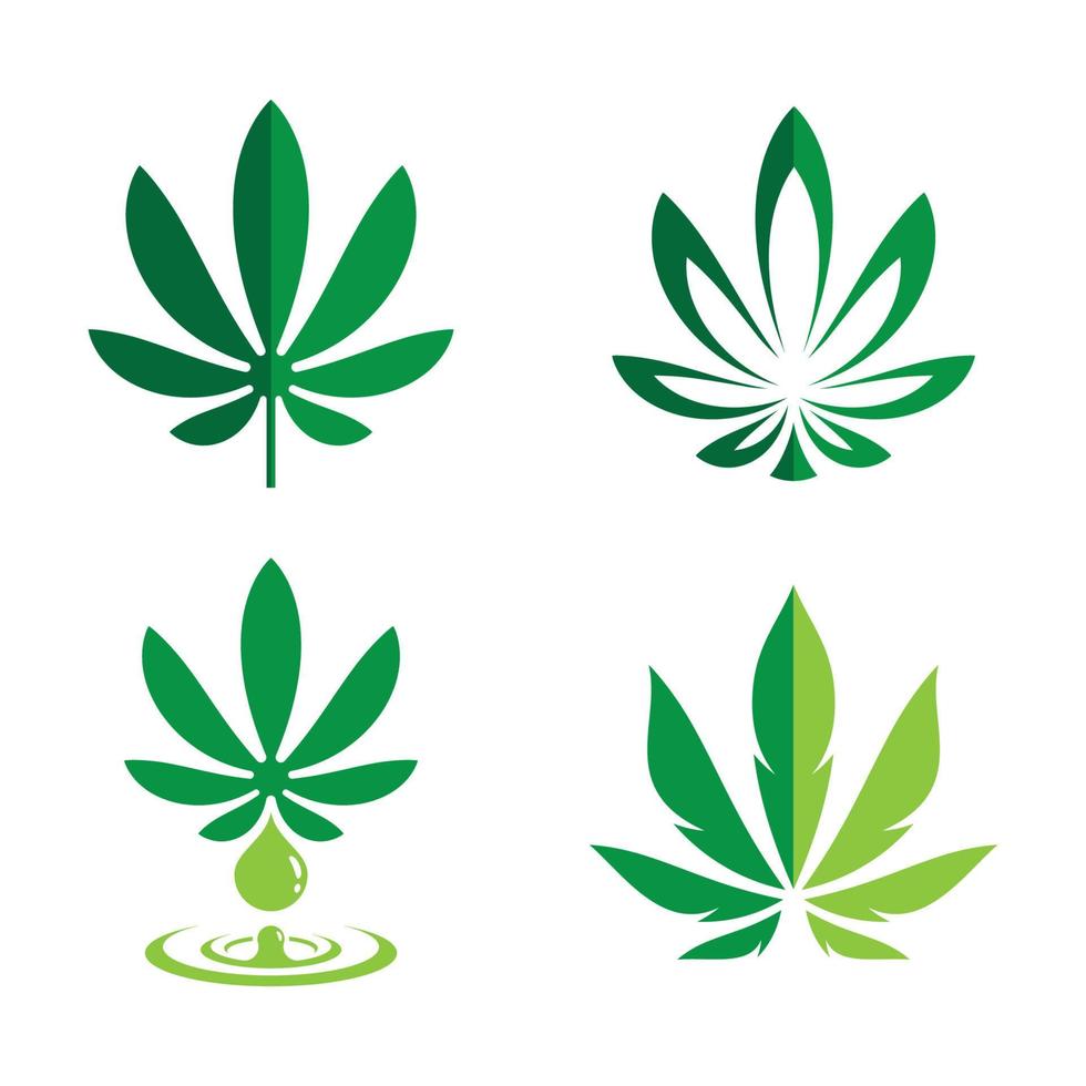 illustration d'images de logo de cannabis vecteur