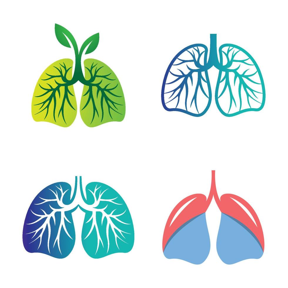 conception d'images de logo de poumon vecteur