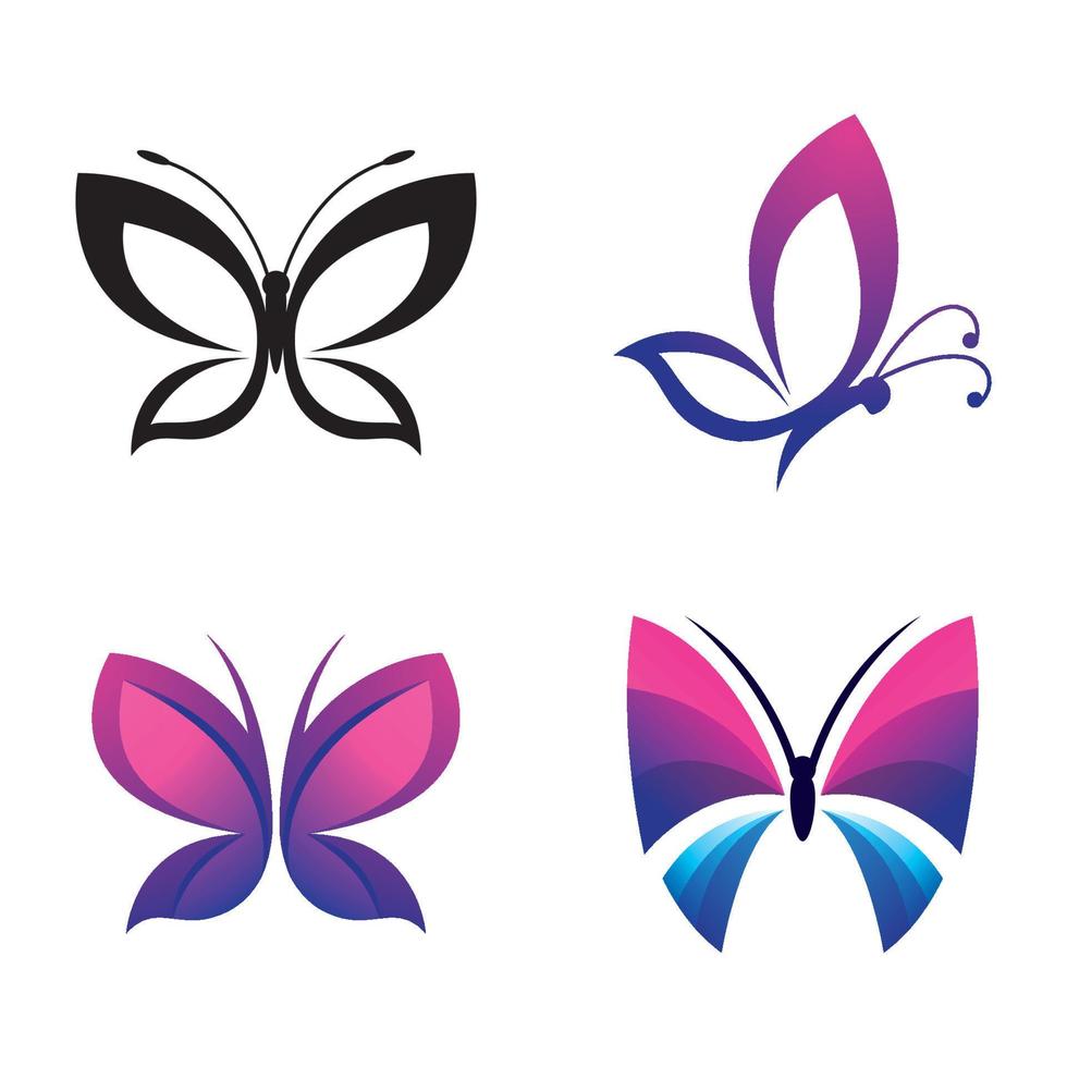 images de logo papillon beauté vecteur