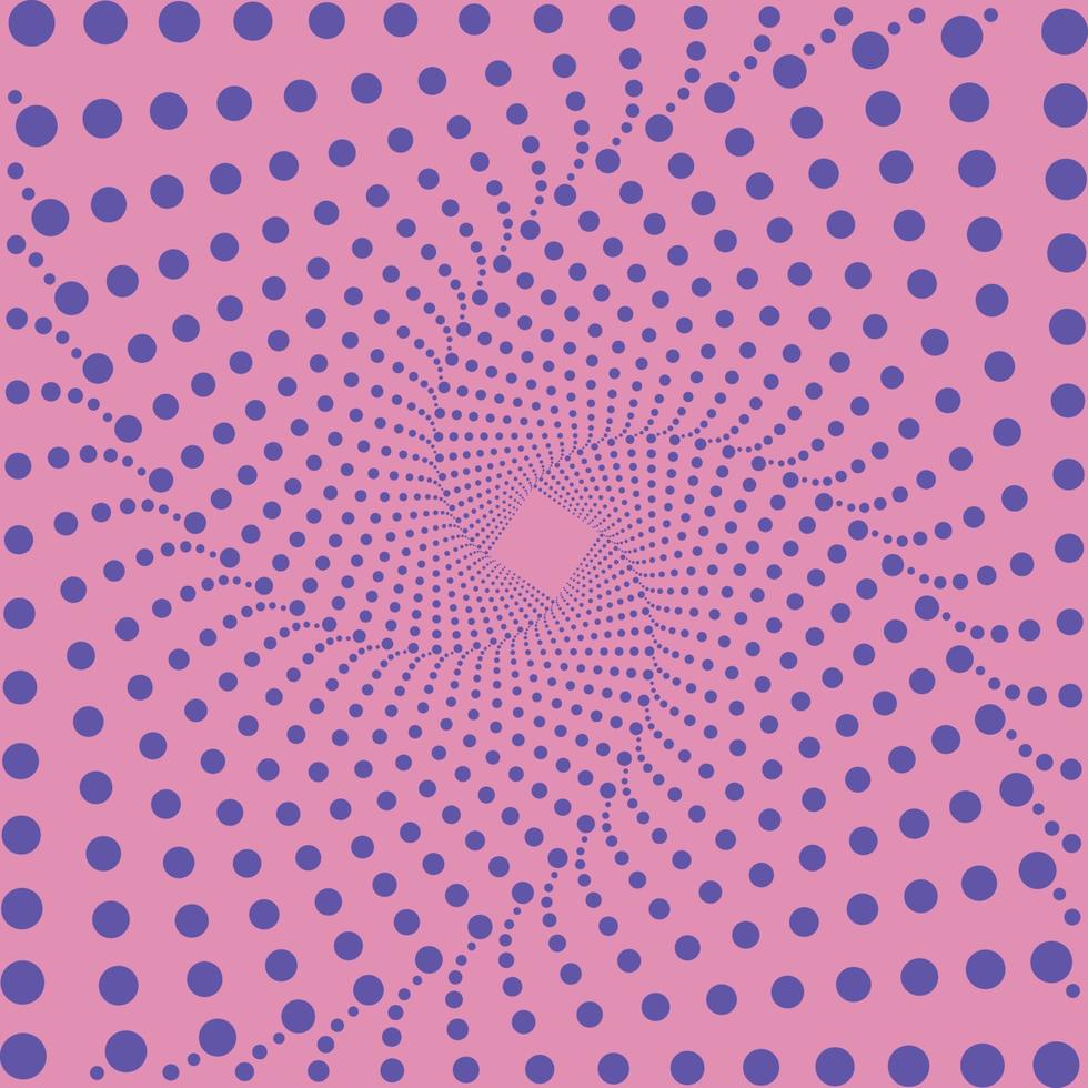 forme abstraite en pointillé vortex. motif d'illusion d'optique. toile de fond d'art géométrique moderne. fond abstrait. fond d'écran d'art optique. vecteur
