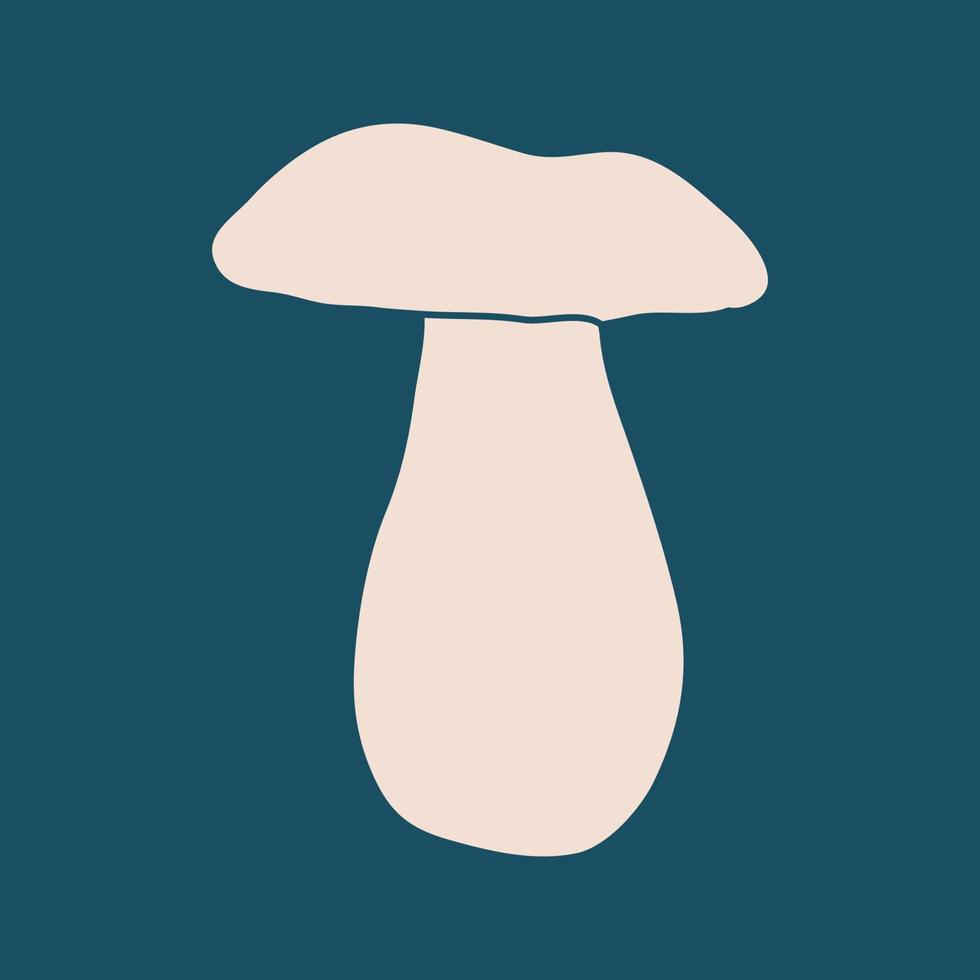 logo champignon. silhouette abstraite. illustration vectorielle. motif mignon. vecteur