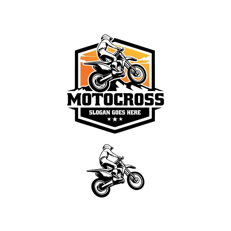 ensemble de vecteur de logo illustration sport extrême motocross