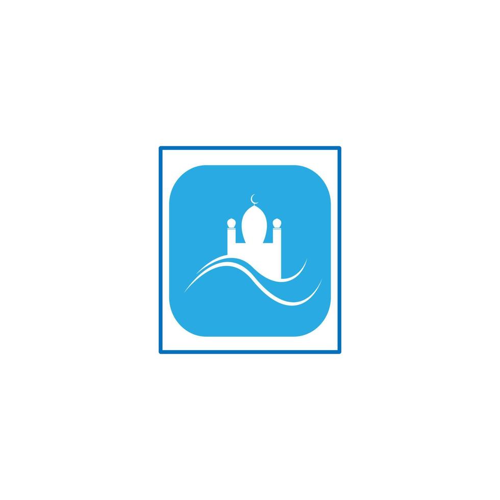 mosquée icône logo image illustration vectorielle vecteur