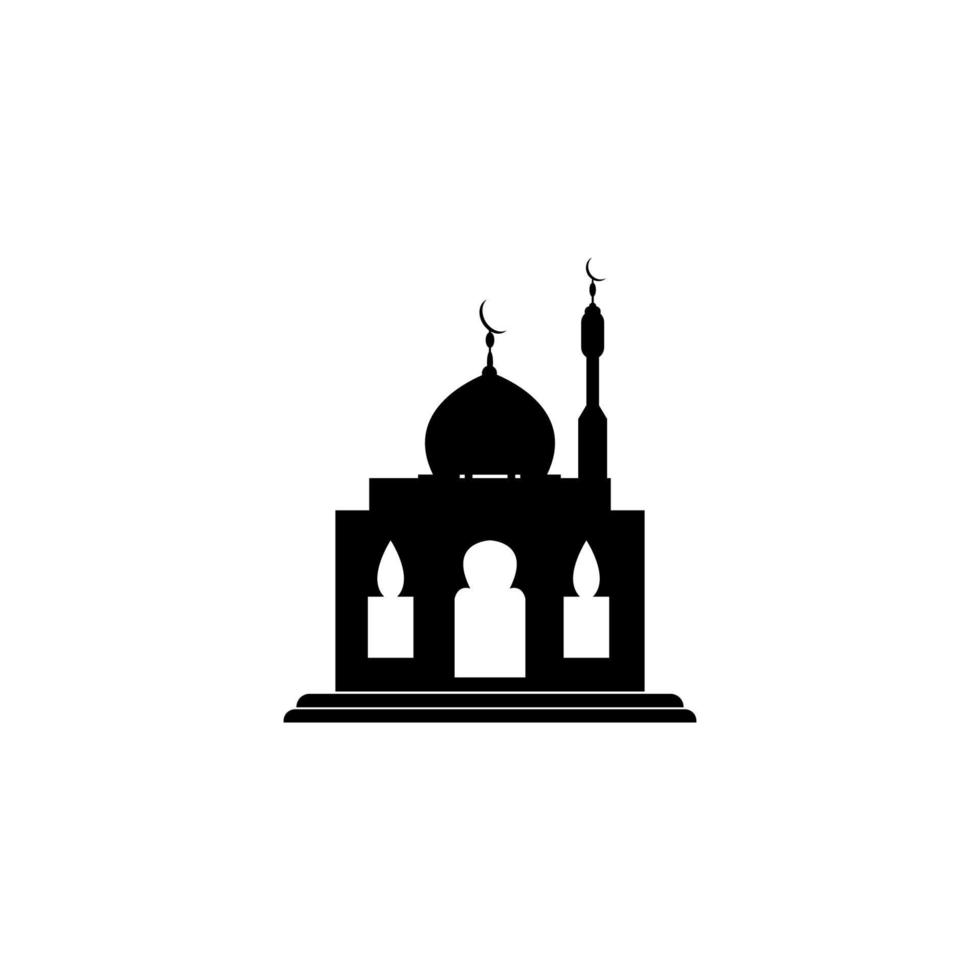 mosquée icône logo image illustration vectorielle vecteur