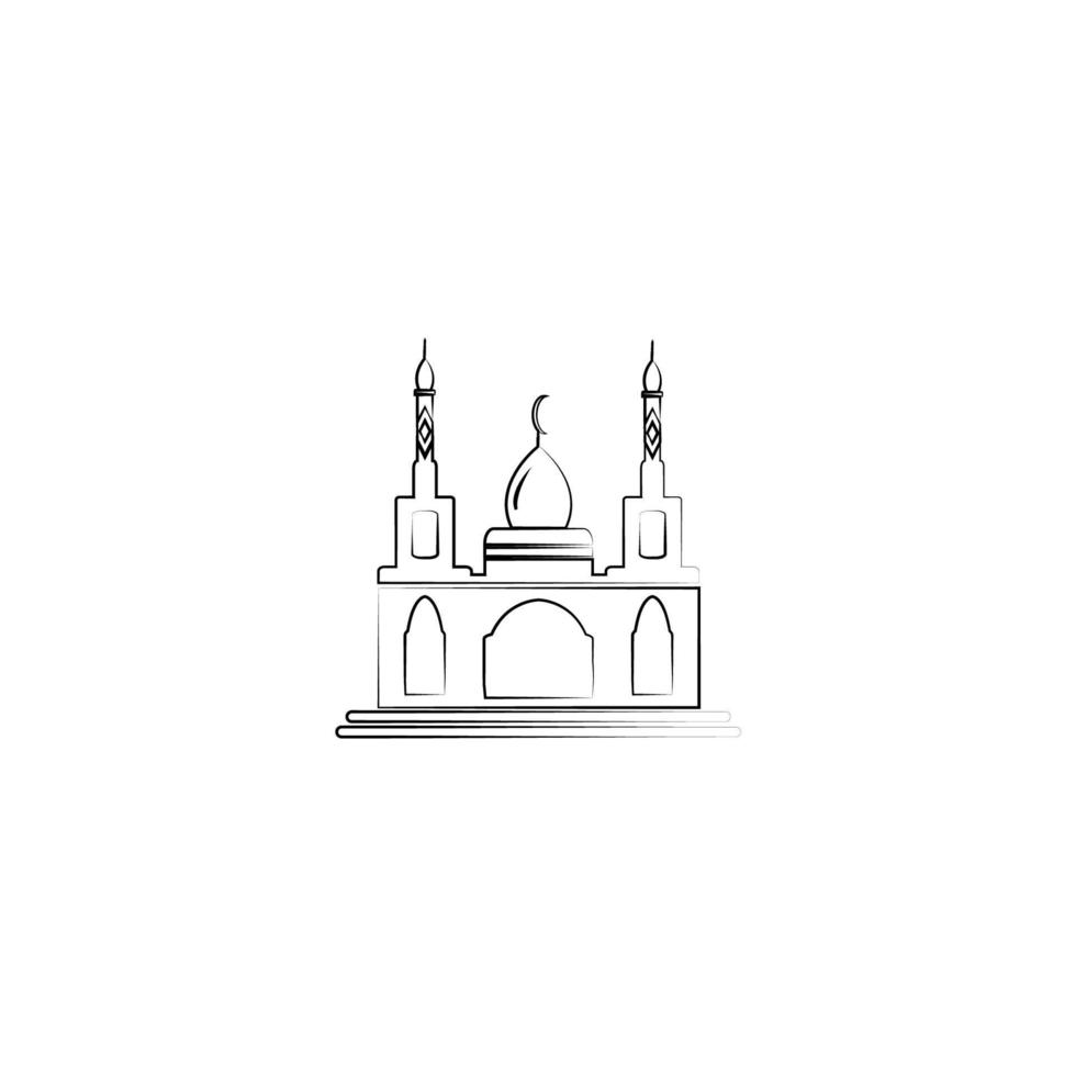 logo de la mosquée image conception d'illustration vectorielle vecteur