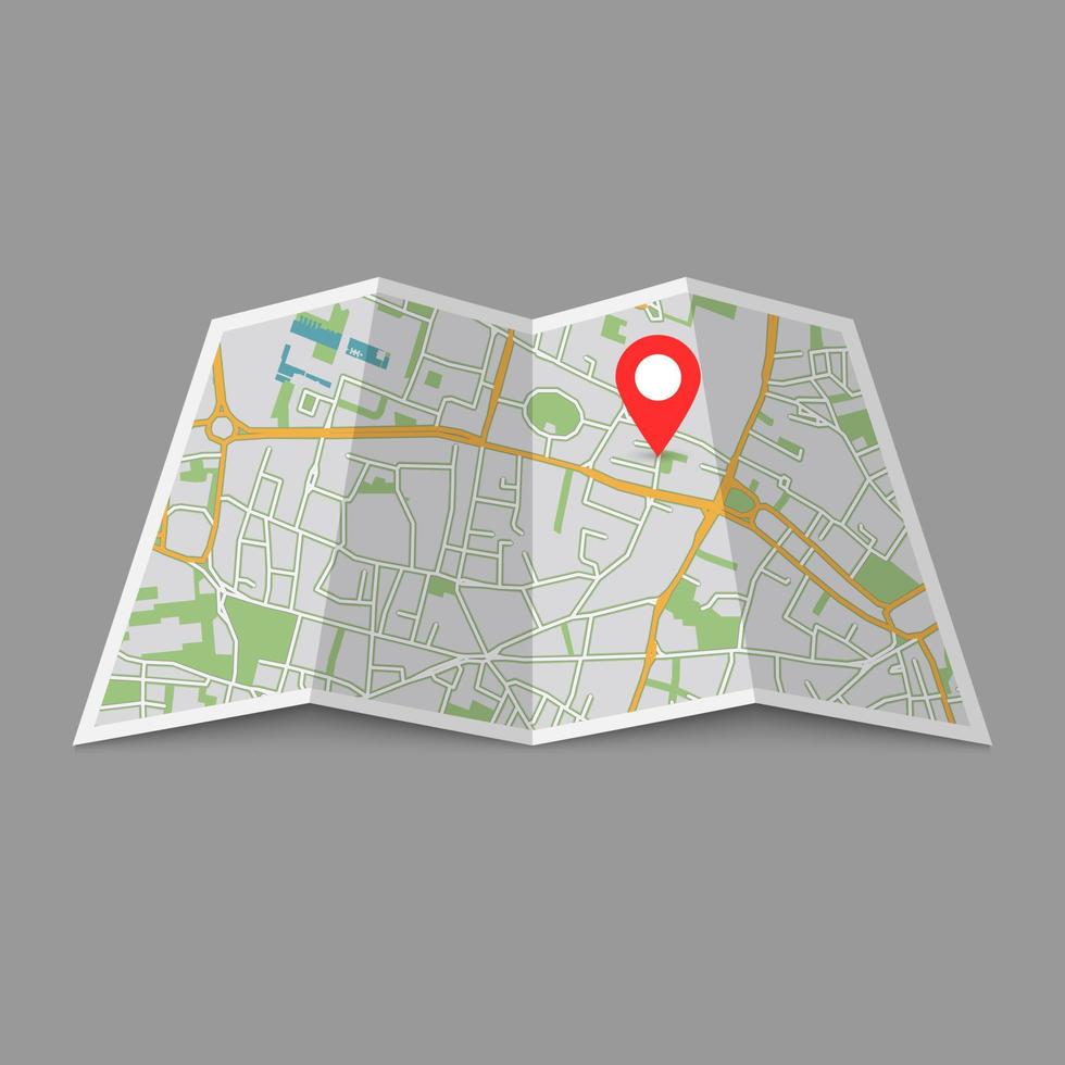 carte de la ville de localisation abstraite vecteur