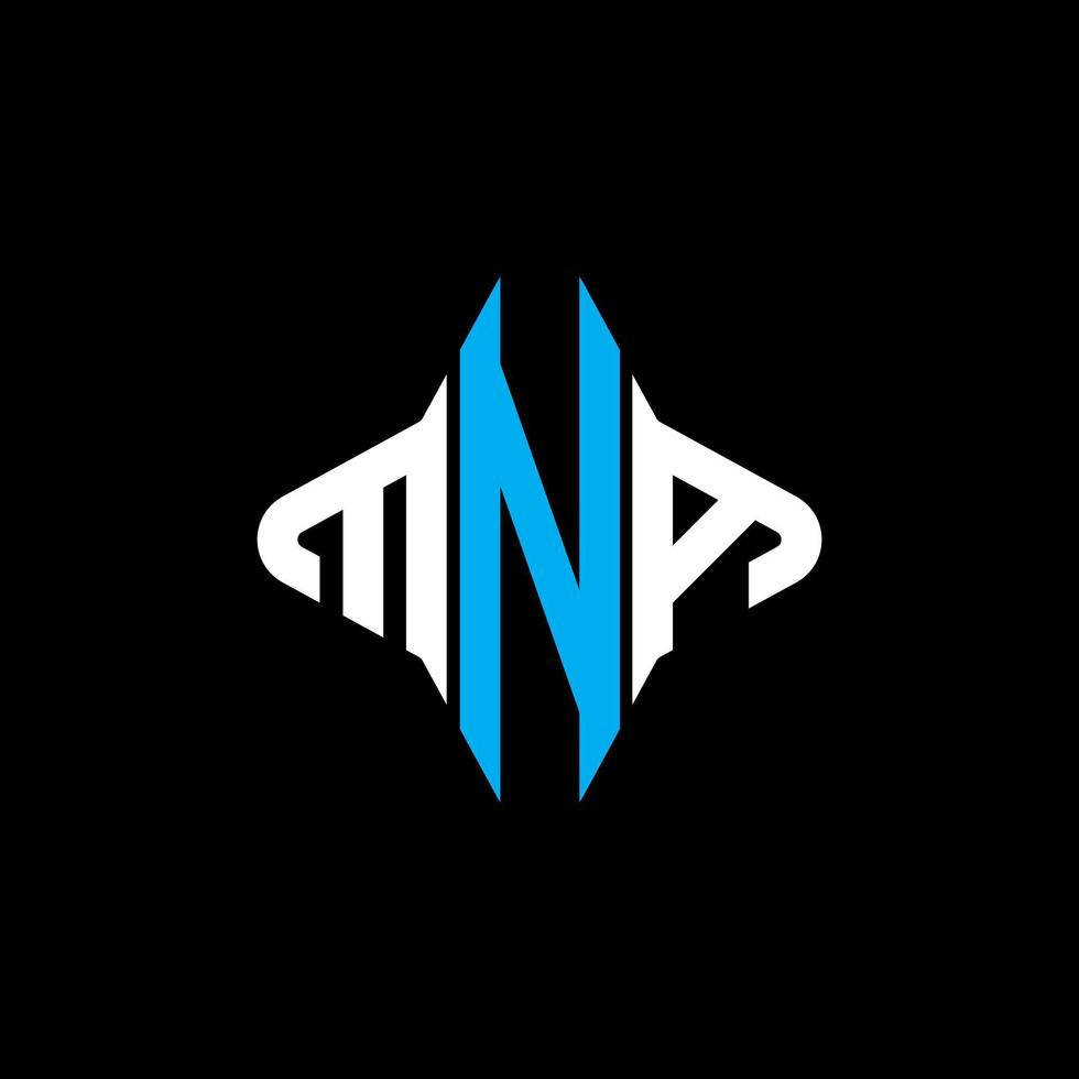 conception créative de logo de lettre mna avec graphique vectoriel