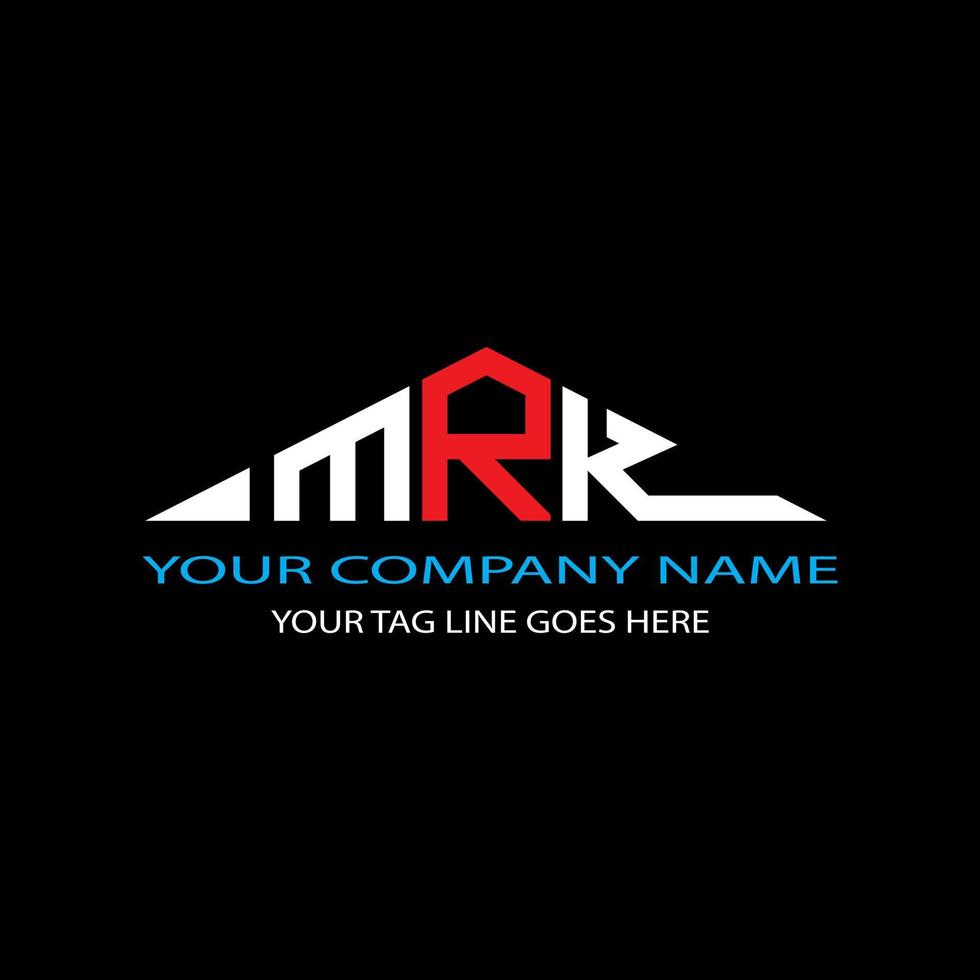 création de logo de lettre mrk avec graphique vectoriel