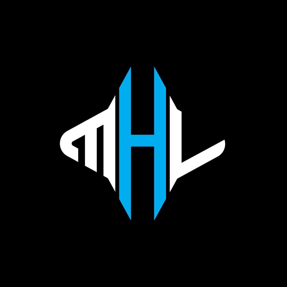conception créative de logo de lettre mhv avec graphique vectoriel