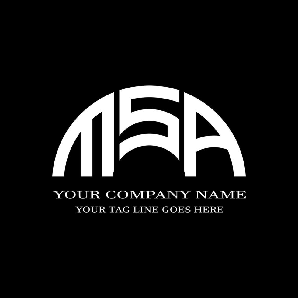 conception créative de logo de lettre msa avec graphique vectoriel