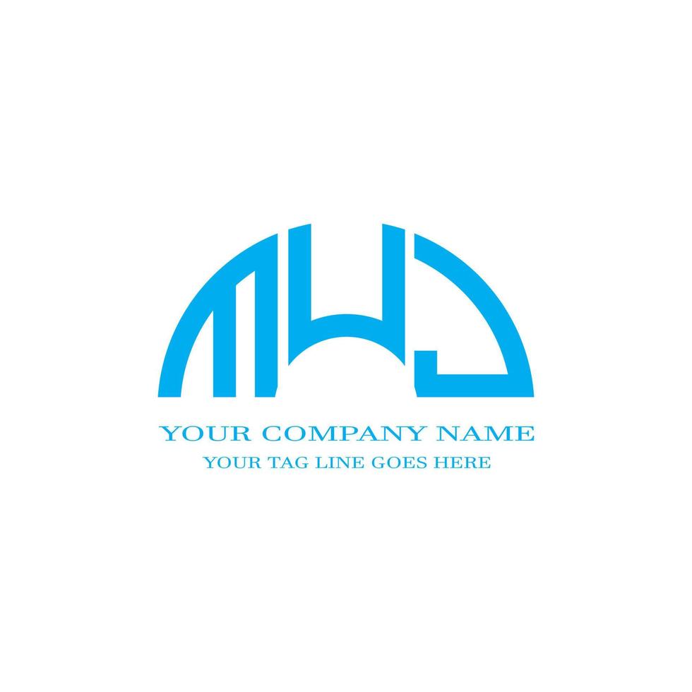 conception créative de logo de lettre muj avec graphique vectoriel