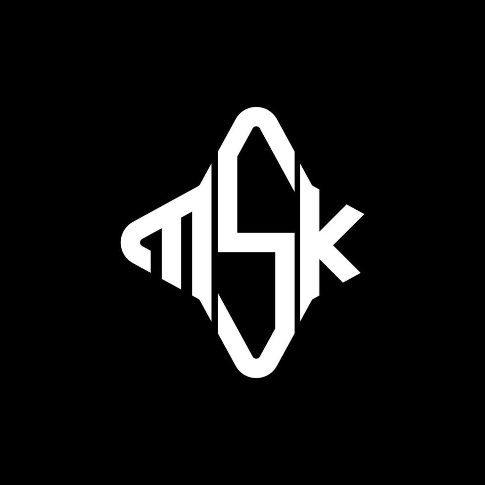 création de logo de lettre msk avec graphique vectoriel