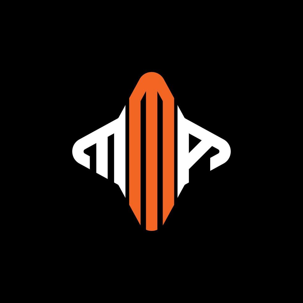 création de logo de lettre mma avec graphique vectoriel
