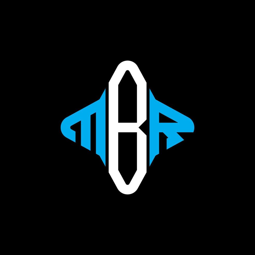 conception créative de logo de lettre mbr avec graphique vectoriel