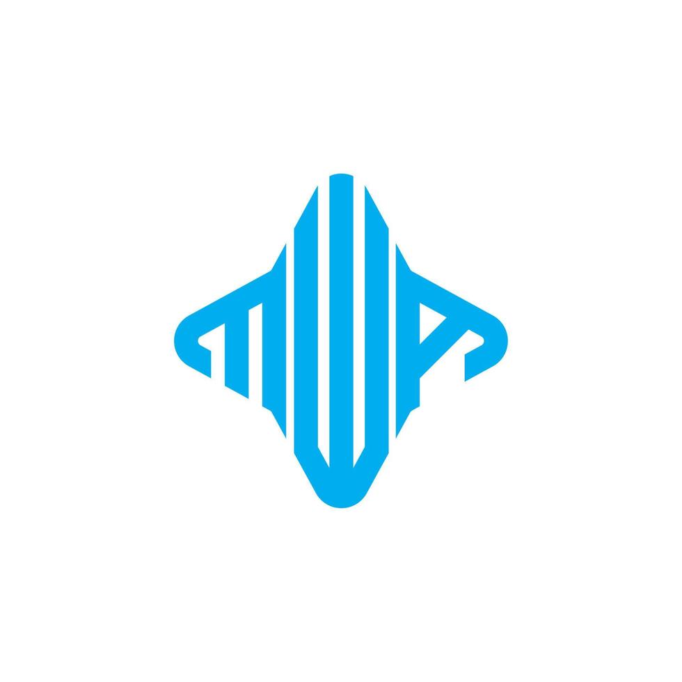 conception créative de logo de lettre mwa avec graphique vectoriel