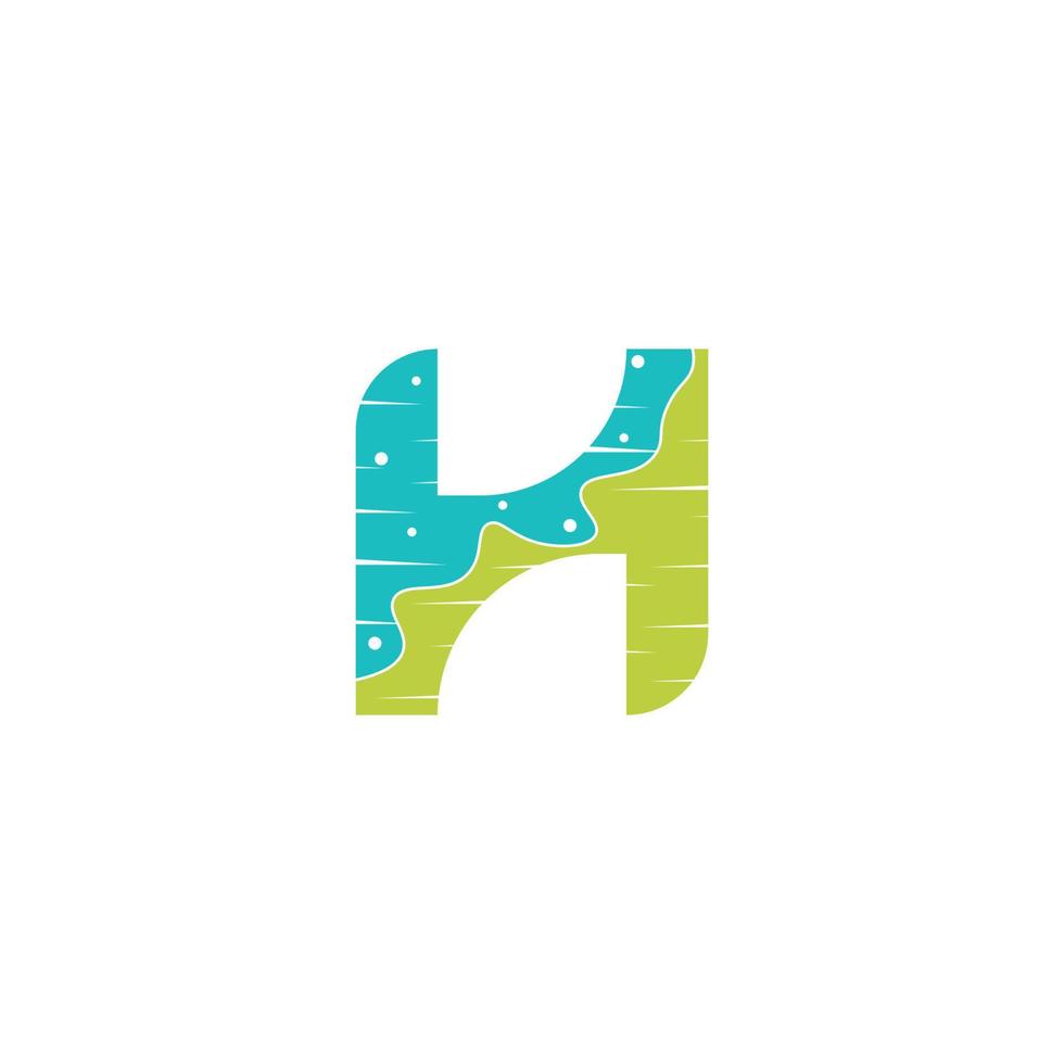 modèle de conception de logo lettre h. vecteur