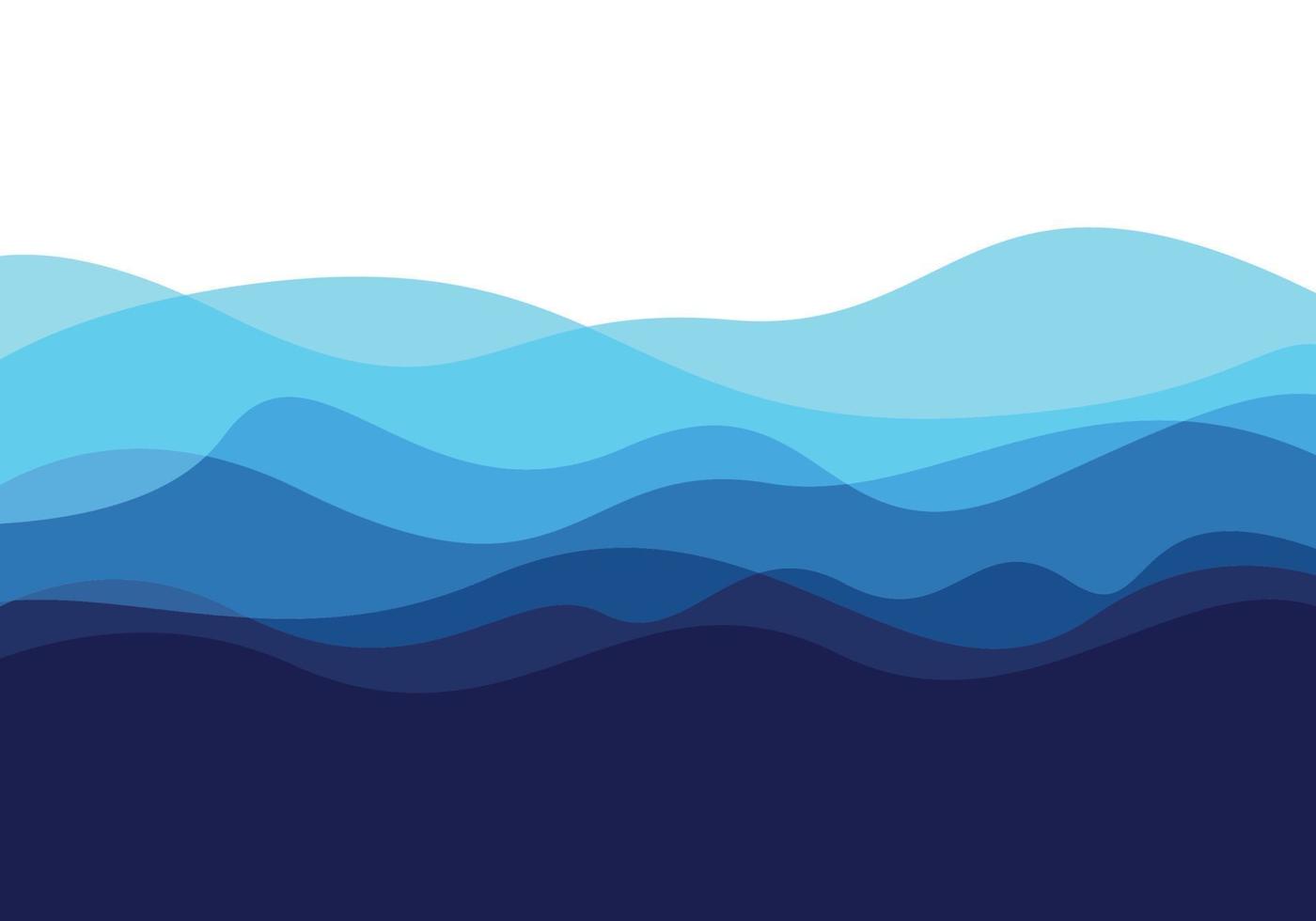 vague bleue de la mer de l'océan avec fond d'ondulations vecteur