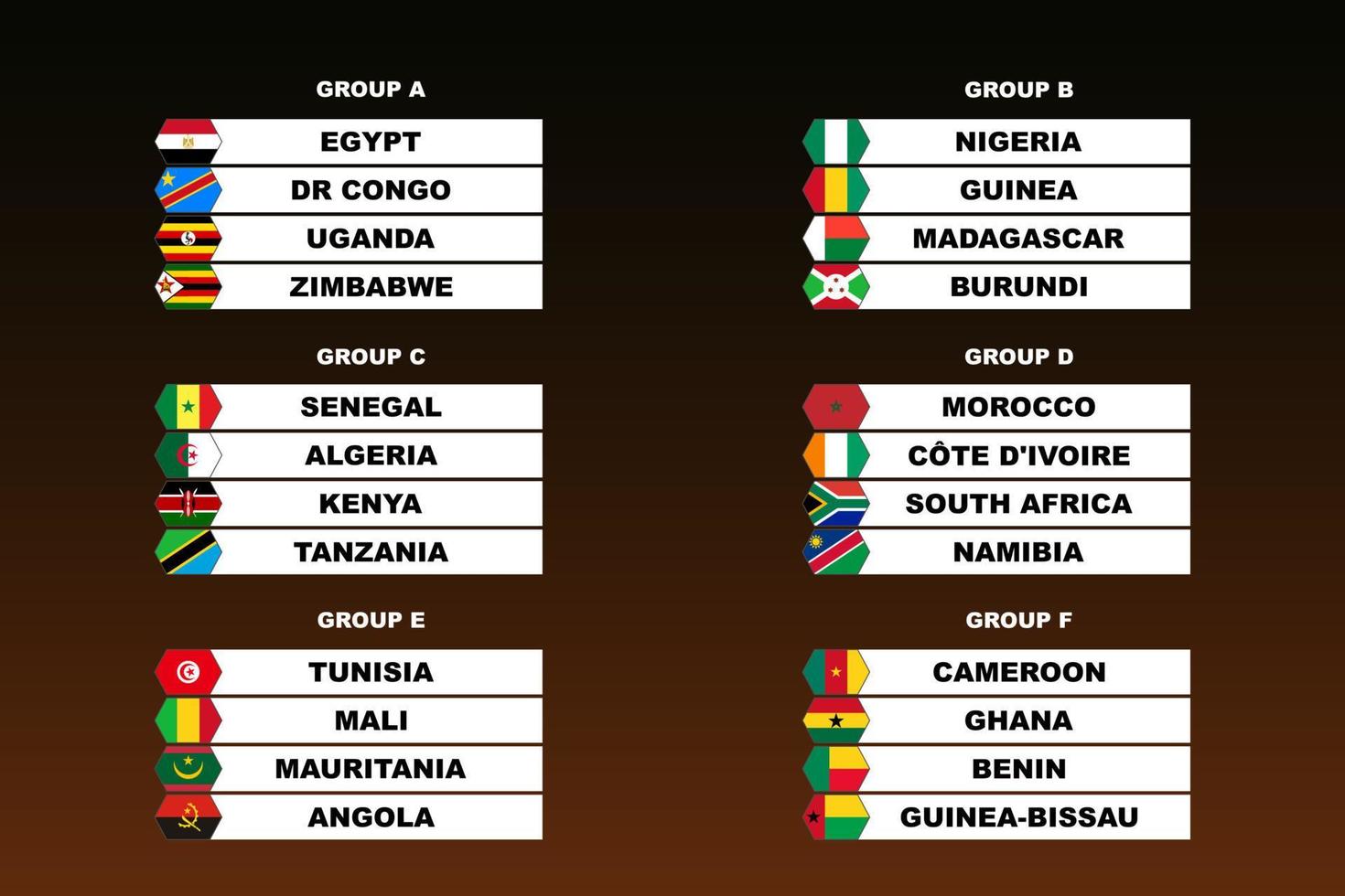 coupe d'afrique des nations de football vecteur