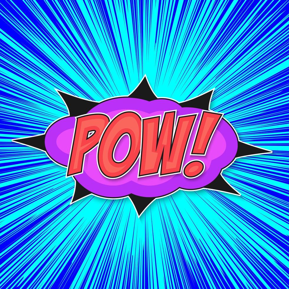 pop art bombe pow vecteur