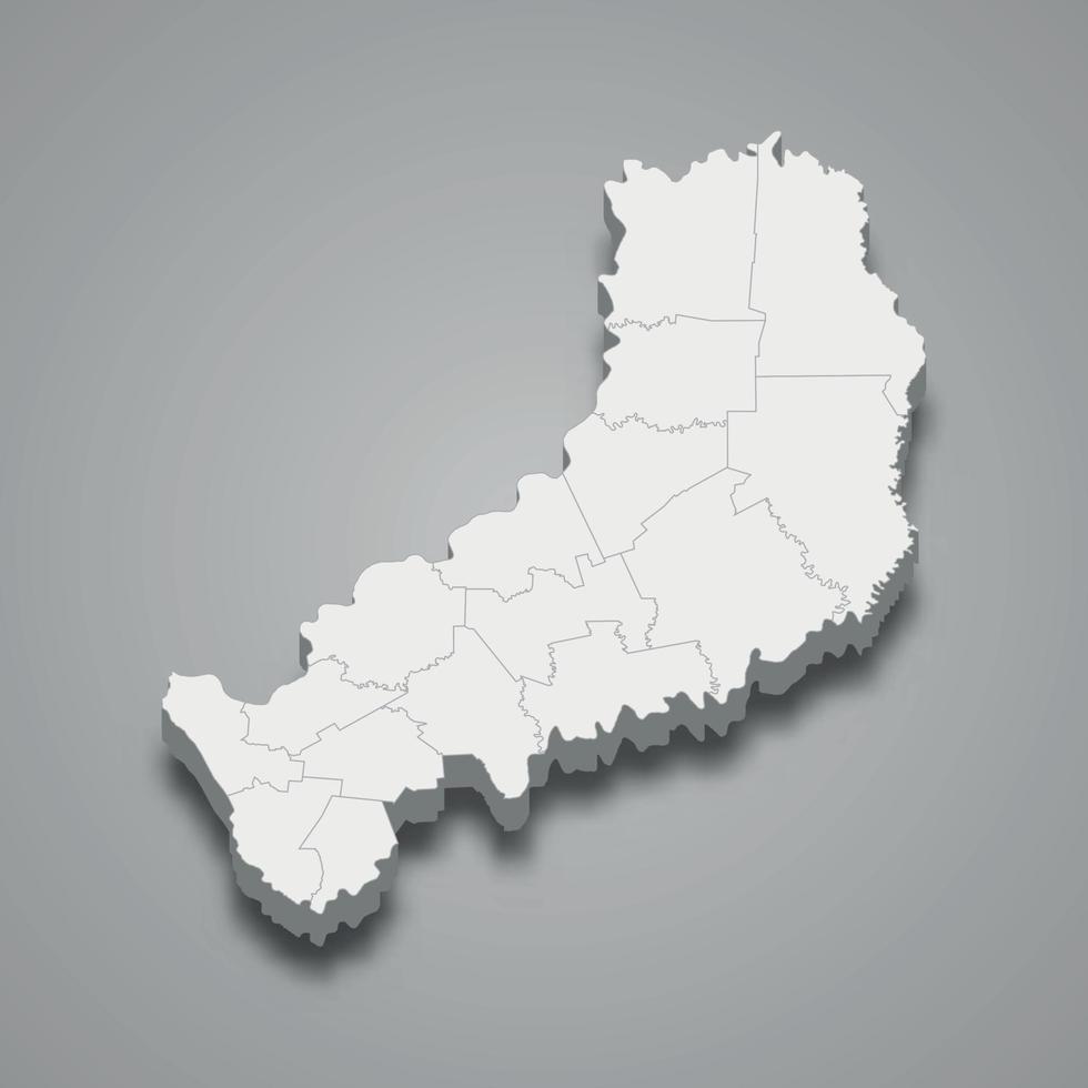 La carte isométrique 3d de misiones est une province argentine vecteur