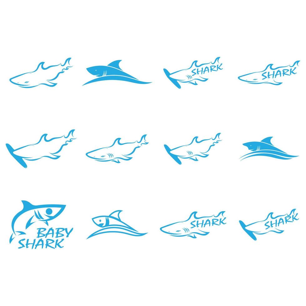 modèle de conception d'illustration vectorielle de logo d'aileron de requin.modèle de logo de requin-illustration vectorielle vecteur