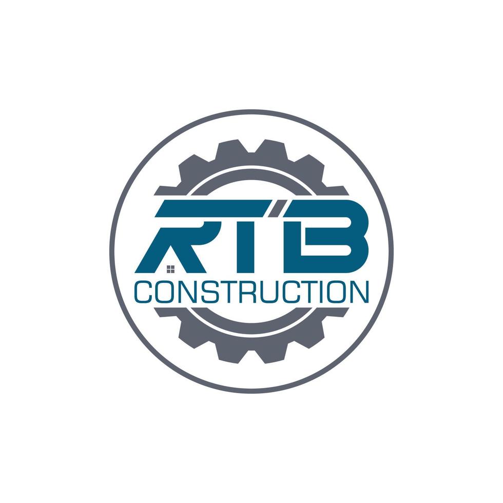 logo d'initiales de lettre de construction simple et attrayant vecteur