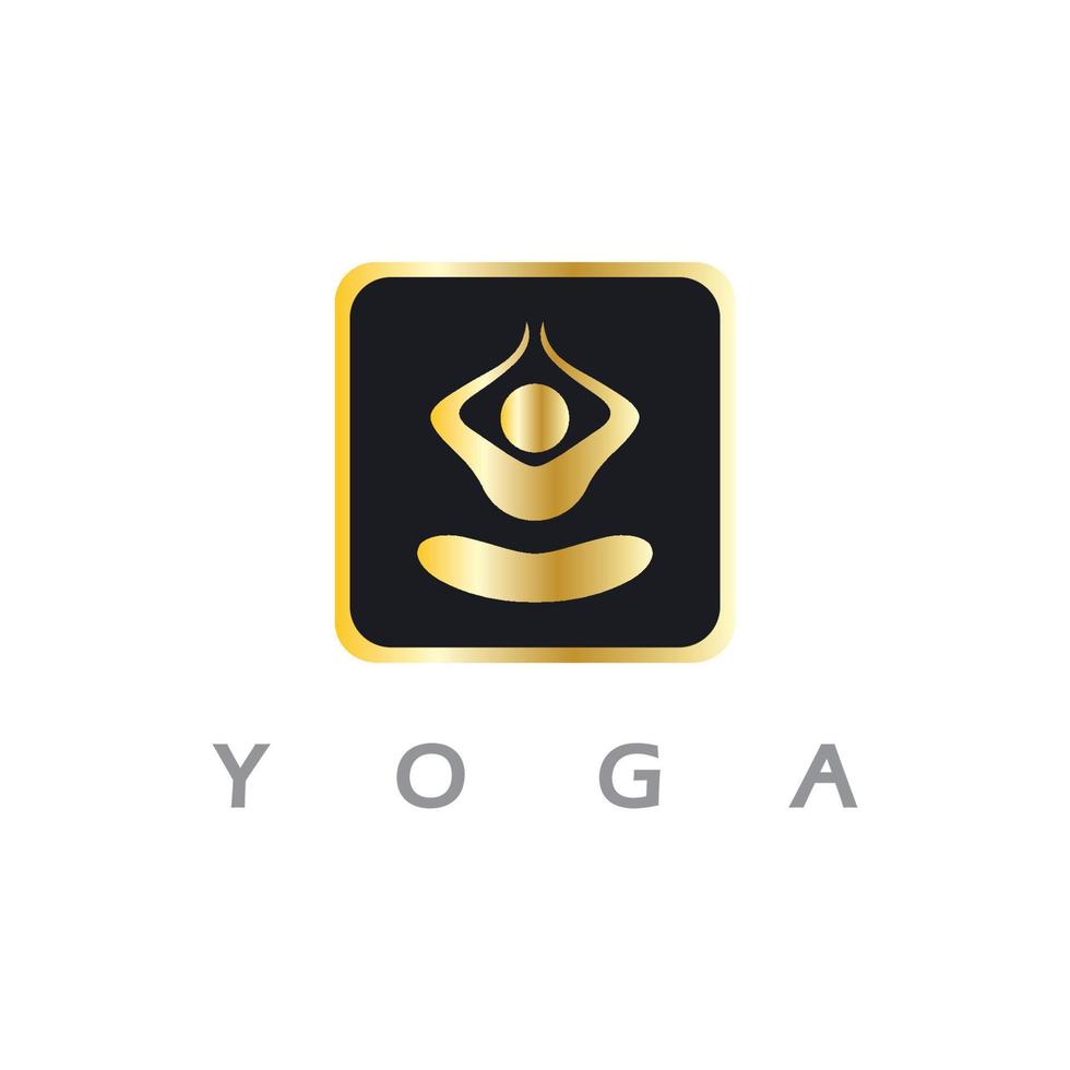 création de logo de personnes faisant du yoga symbole icône illustration vecteur