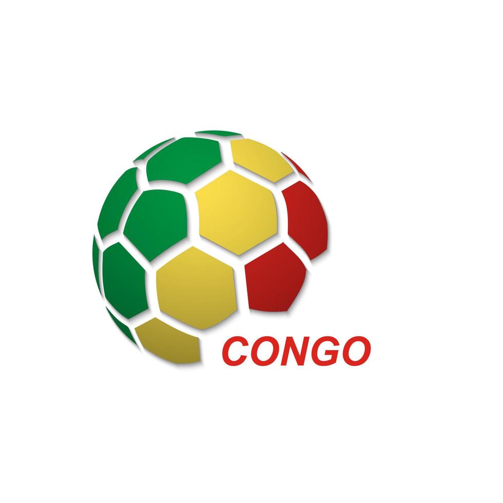 ballon de soccer abstrait aux couleurs du drapeau national vecteur